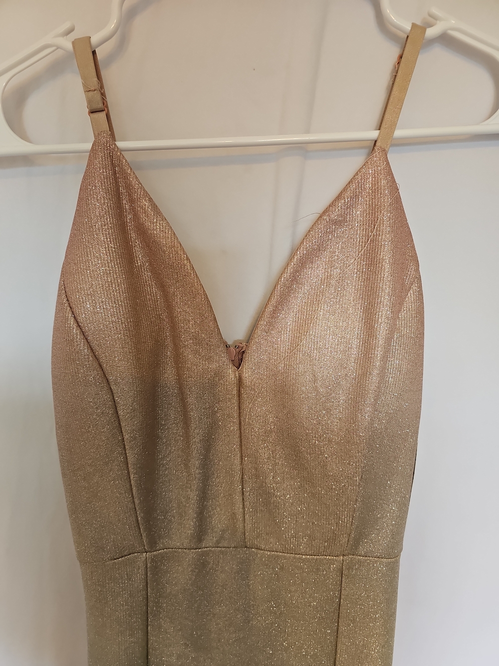 Metallic Rose Gold Mermaid Gown – Size 3 – NWT